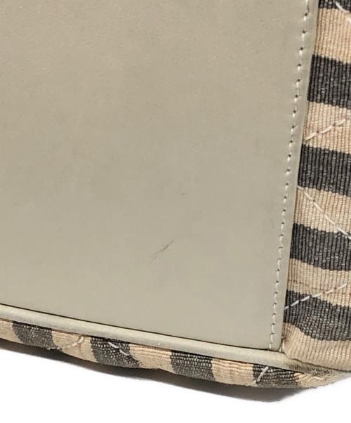 CHANEL（シャネル）CHANEL (シャネル) キャンパスショルダーバッグ/マトラッセ/キルティング ブルー×アイボリーの古着・服飾アイテム