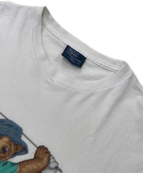 POLO BY RALPH LAUREN（ポロ バイ ラルフローレン）POLO BY RALPH LAUREN (ポロ バイ ラルフローレン) ベア―プリントTシャツ ホワイト サイズ:XSの古着・服飾アイテム