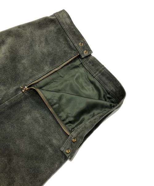 MADISON BLUE（マディソンブルー）MADISON BLUE (マディソンブルー) レザースカート オリーブ サイズ:00の古着・服飾アイテム