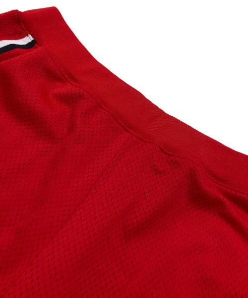 SUPREME（シュプリーム）SUPREME (シュプリーム) ラインストーンロゴメッシュパンツ レッド サイズ:Ｌの古着・服飾アイテム