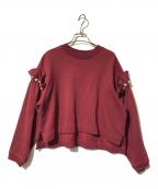 Mother of Pearlマザー オブ パール）の古着「パールコットンスウェット」｜ワインレッド