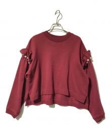 Mother of Pearl（マザー オブ パール）の古着「パールコットンスウェット」｜ワインレッド