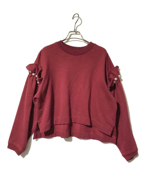 Mother of Pearl（マザー オブ パール）Mother of Pearl (マザー オブ パール) パールコットンスウェット ワインレッド サイズ:Ｓの古着・服飾アイテム