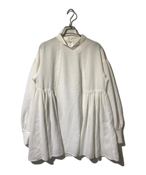 Spick and Span（スピックアンドスパン）Spick and Span (スピックアンドスパン) コットンボイルフリルフレンチブラウス ホワイト サイズ:表記なしの古着・服飾アイテム