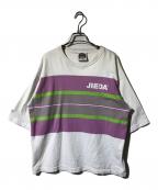 BARBARIAN×jiedaバーバリアン×ジエダ）の古着「コラボボーダーTシャツ」｜ホワイト