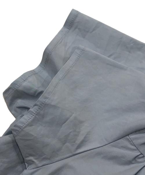 trefle+1（トレフルプラスワン）trefle+1 (トレフルプラスワン) ナイロンギャザーブラウス ブルー サイズ:FREEの古着・服飾アイテム