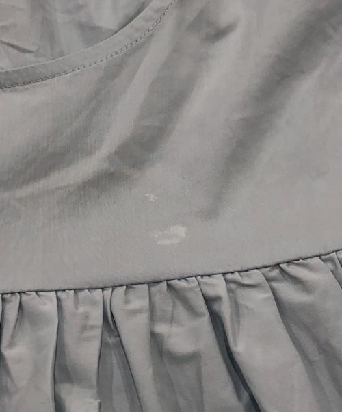 trefle+1（トレフルプラスワン）trefle+1 (トレフルプラスワン) ナイロンギャザーブラウス ブルー サイズ:FREEの古着・服飾アイテム