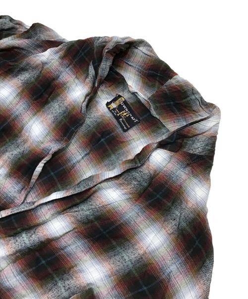 TOWN CRAFT（タウンクラフト）TOWN CRAFT (タウンクラフト) オンブレチェックガウン ブラウン サイズ:Mの古着・服飾アイテム