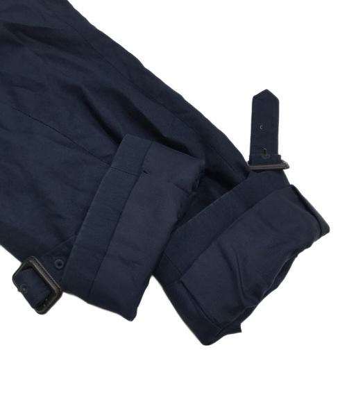 MICHEL KLEIN（ミッシェルクラン）MICHEL KLEIN (ミッシェルクラン) ノーカラーロングトレンチコート ネイビー サイズ:38の古着・服飾アイテム