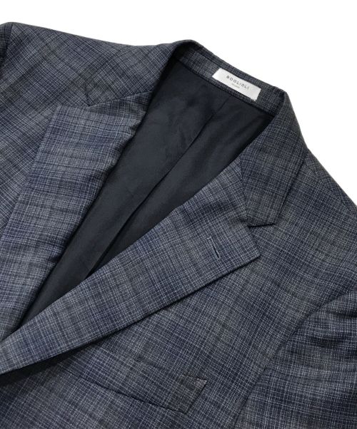 BOGLIOLI（ボリオリ）BOGLIOLI (ボリオリ) ボリオリウールウーステッド2Bセットアップスーツ ブルー サイズ:48の古着・服飾アイテム