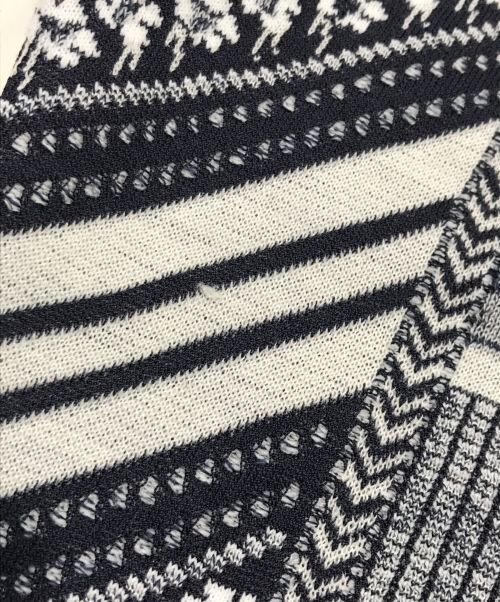 Mame Kurogouchi（マメクロゴウチ）mame kurogouchi (マメクロゴウチ) 金木犀柄ニットベスト/MM21FW-KN045/ Osmanthus Motif Jacquard Knitted Vest ネイビー サイズ:1の古着・服飾アイテム