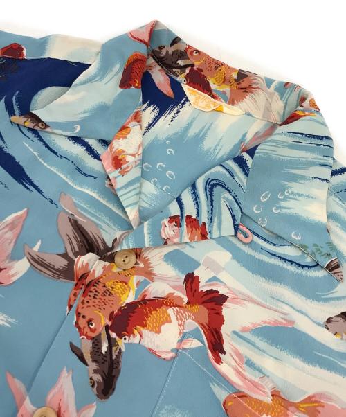 Sun Surf（サンサーフ）Sun Surf (サンサーフ) 実名復刻”Hookano BRAND”/アロハシャツ ブルー サイズ:Mの古着・服飾アイテム