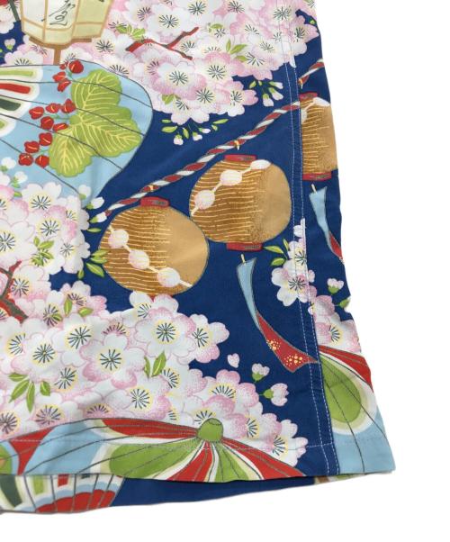 Sun Surf（サンサーフ）Sun Surf (サンサーフ) アロハシャツ ブルー×ピンク サイズ:Sの古着・服飾アイテム