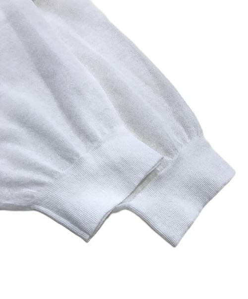 UNITED ARROWS（ユナイテッドアローズ）UNITED ARROWS (ユナイテッドアローズ) シアー Vネック カーディガン5SL ホワイト サイズ:Fの古着・服飾アイテム