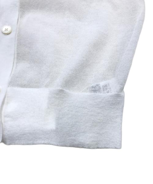 UNITED ARROWS（ユナイテッドアローズ）UNITED ARROWS (ユナイテッドアローズ) シアー Vネック カーディガン5SL ホワイト サイズ:Fの古着・服飾アイテム