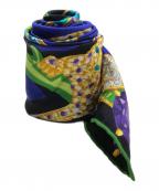 Cartierカルティエ）の古着「大判スカーフ」｜ブルー