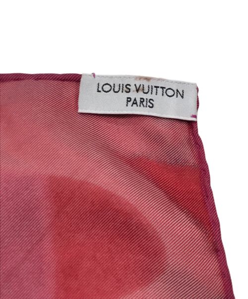 LOUIS VUITTON（ルイ ヴィトン）LOUIS VUITTON (ルイ ヴィトン) シルク大判スカーフ レッドの古着・服飾アイテム