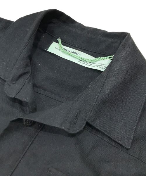 OFFWHITE（オフホワイト）OFFWHITE (オフホワイト) 切替カモフラ フィールド ミリタリージャケット オリーブ サイズ:Sの古着・服飾アイテム