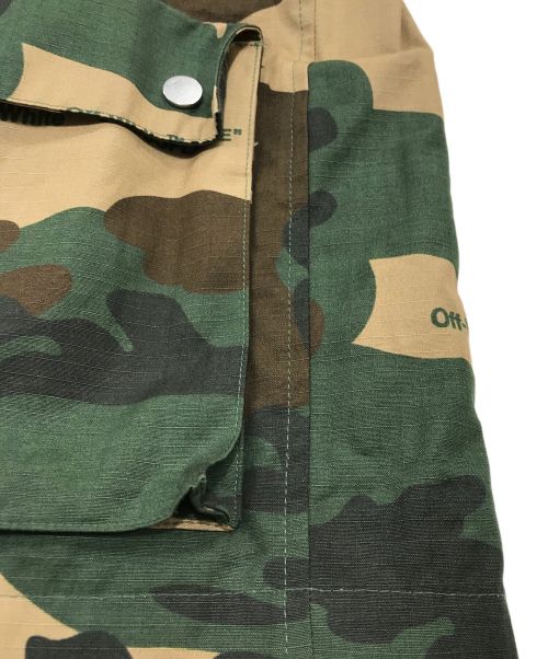 OFFWHITE（オフホワイト）OFFWHITE (オフホワイト) 切替カモフラ フィールド ミリタリージャケット オリーブ サイズ:Sの古着・服飾アイテム