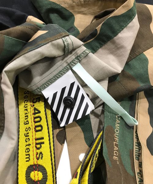 OFFWHITE（オフホワイト）OFFWHITE (オフホワイト) 切替カモフラ フィールド ミリタリージャケット オリーブ サイズ:Sの古着・服飾アイテム