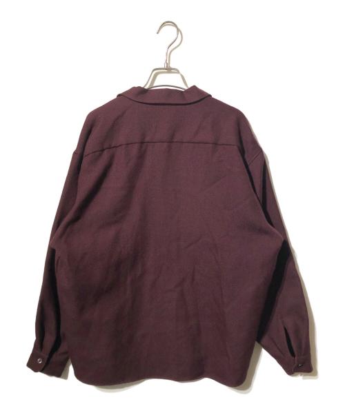 son of the cheese（（サノバチーズ））SON OF THE CHEESE (（サノバチーズ）) Shetland Shirt ボルドー サイズ:Mの古着・服飾アイテム