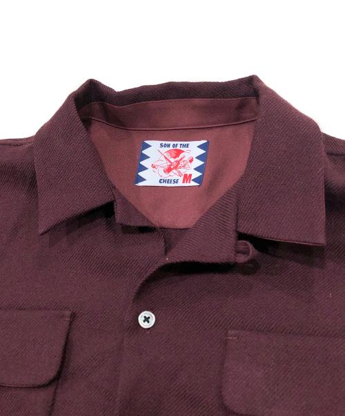 son of the cheese（（サノバチーズ））SON OF THE CHEESE (（サノバチーズ）) Shetland Shirt ボルドー サイズ:Mの古着・服飾アイテム