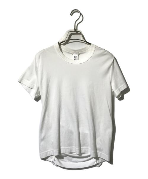 noir kei ninomiya（ノワール ケイ ニノミヤ）noir kei ninomiya (ノワール ケイ ニノミヤ) バックフリルデザインTシャツ ホワイト サイズ:Sの古着・服飾アイテム
