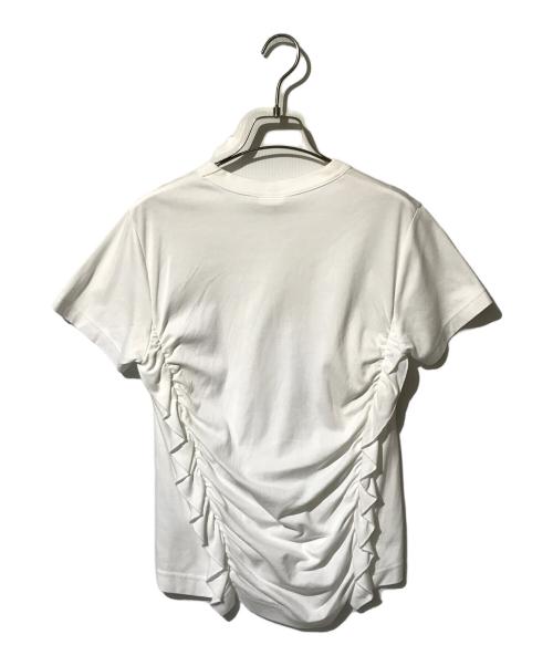 noir kei ninomiya（ノワール ケイ ニノミヤ）noir kei ninomiya (ノワール ケイ ニノミヤ) バックフリルデザインTシャツ ホワイト サイズ:Sの古着・服飾アイテム