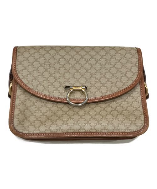 CELINE（セリーヌ）CELINE (セリーヌ) マカダムレザーバッグ ベージュの古着・服飾アイテム