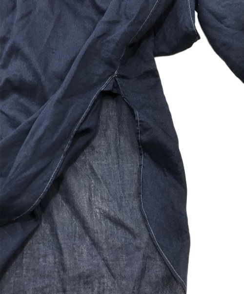 tricot COMME des GARCONS（トリココムデギャルソン）tricot COMME des GARCONS (トリココムデギャルソン) ガーゼコットンインディゴロングワンピース ネイビー サイズ:Sの古着・服飾アイテム