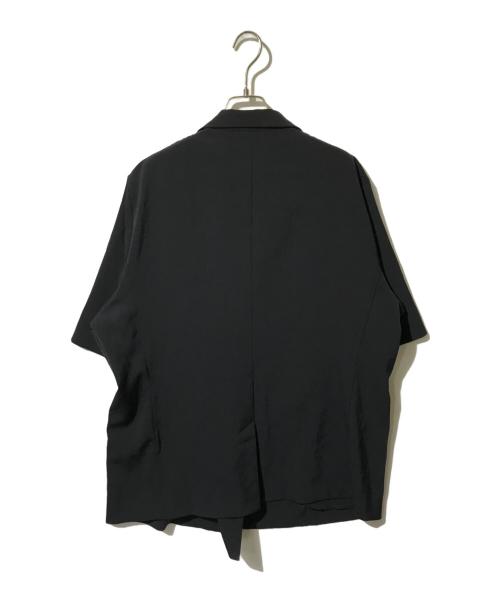 Lui's（ルイス）Lui's (ルイス) ウォッシャブルハーフスリーブ ダブルジャケット ブラック サイズ:Ｓの古着・服飾アイテム