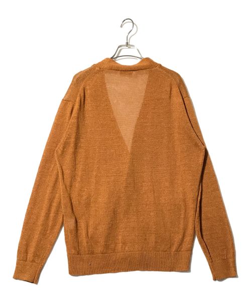 FILIPPO DE LAURENTIIS（フィリッポ・デ・ローレンティス）FILIPPO DE LAURENTIIS (フィリッポ・デ・ローレンティス) リネンシルクカーディガン ブラウン サイズ:50の古着・服飾アイテム