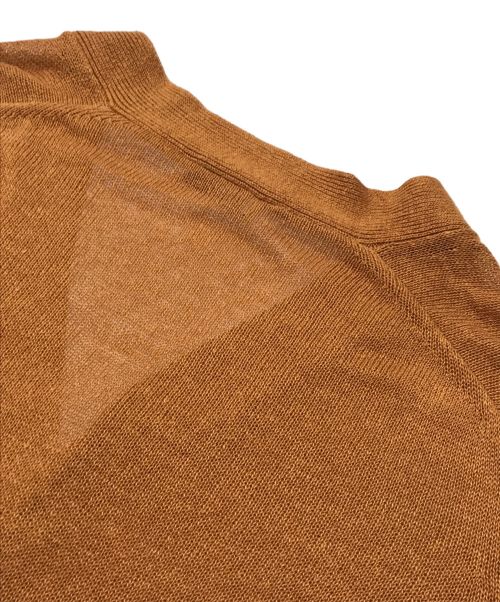 FILIPPO DE LAURENTIIS（フィリッポ・デ・ローレンティス）FILIPPO DE LAURENTIIS (フィリッポ・デ・ローレンティス) リネンシルクカーディガン ブラウン サイズ:50の古着・服飾アイテム