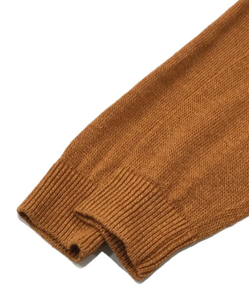 FILIPPO DE LAURENTIIS（フィリッポ・デ・ローレンティス）FILIPPO DE LAURENTIIS (フィリッポ・デ・ローレンティス) リネンシルクカーディガン ブラウン サイズ:50の古着・服飾アイテム