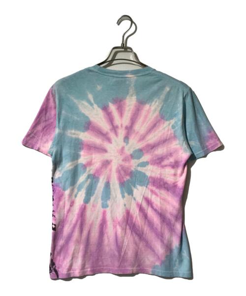 stussy（ステューシー）stussy (ステューシー) タイダイ染めtシャツ ピンク×スカイブルー サイズ:Sの古着・服飾アイテム