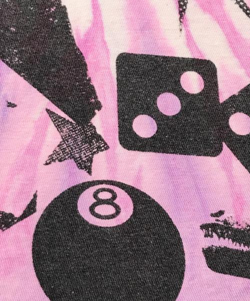 stussy（ステューシー）stussy (ステューシー) タイダイ染めtシャツ ピンク×スカイブルー サイズ:Sの古着・服飾アイテム