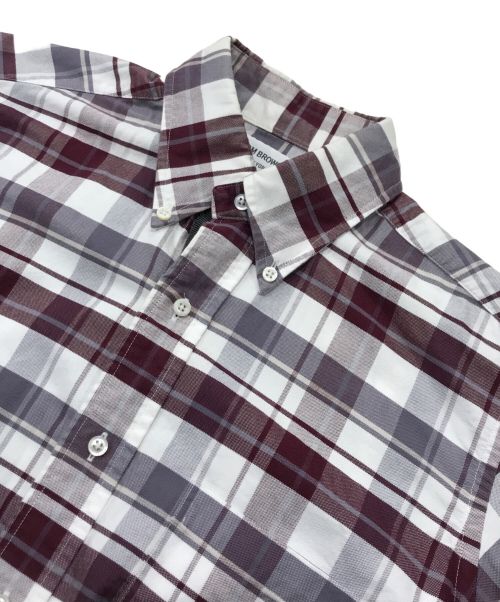 THOM BROWNE. NEW YORK（トムブラウン ニューヨーク）THOM BROWNE. NEW YORK (トムブラウンニューヨーク) チェックシャツ レッド×ホワイト サイズ:2の古着・服飾アイテム
