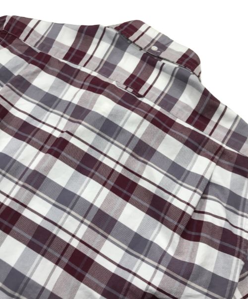 THOM BROWNE. NEW YORK（トムブラウン ニューヨーク）THOM BROWNE. NEW YORK (トムブラウンニューヨーク) チェックシャツ レッド×ホワイト サイズ:2の古着・服飾アイテム