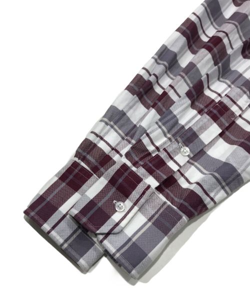 THOM BROWNE. NEW YORK（トムブラウン ニューヨーク）THOM BROWNE. NEW YORK (トムブラウンニューヨーク) チェックシャツ レッド×ホワイト サイズ:2の古着・服飾アイテム