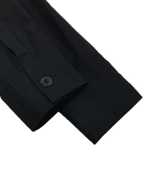 yohji yamamoto+noir（ヨウジヤマモトプリュスノアール）yohji yamamoto+noir (ヨウジヤマモトプリュスノアール) デザインロングスリーブシャツ ブラック サイズ:1の古着・服飾アイテム