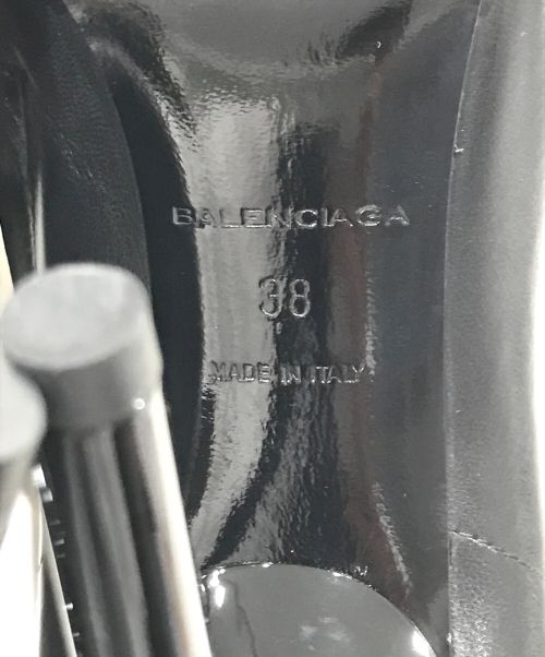 BALENCIAGA（バレンシアガ）BALENCIAGA (バレンシアガ) ヒールレザーブーティー ブラック サイズ:38の古着・服飾アイテム