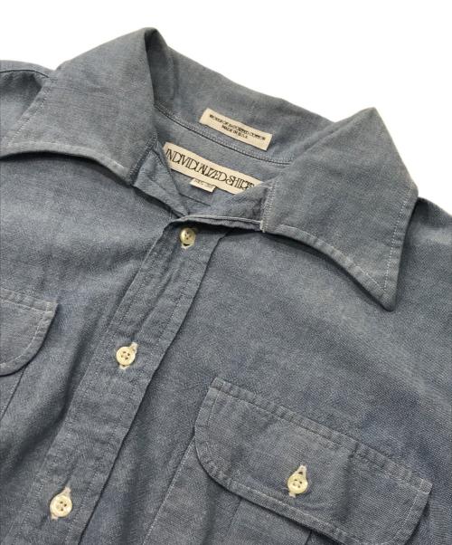 INDIVIDUALIZED SHIRTS（インディビジュアライズドシャツ）INDIVIDUALIZED SHIRTS (インディビジュアライズドシャツ) グランパシャンブレーシャツ ブルー サイズ:141/2-30の古着・服飾アイテム