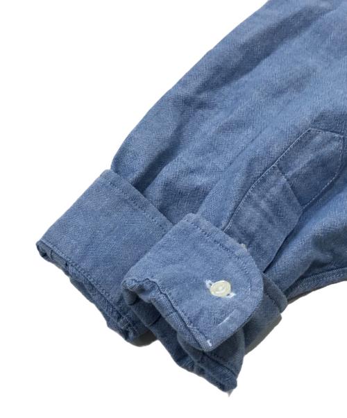 INDIVIDUALIZED SHIRTS（インディビジュアライズドシャツ）INDIVIDUALIZED SHIRTS (インディビジュアライズドシャツ) グランパシャンブレーシャツ ブルー サイズ:141/2-30の古着・服飾アイテム