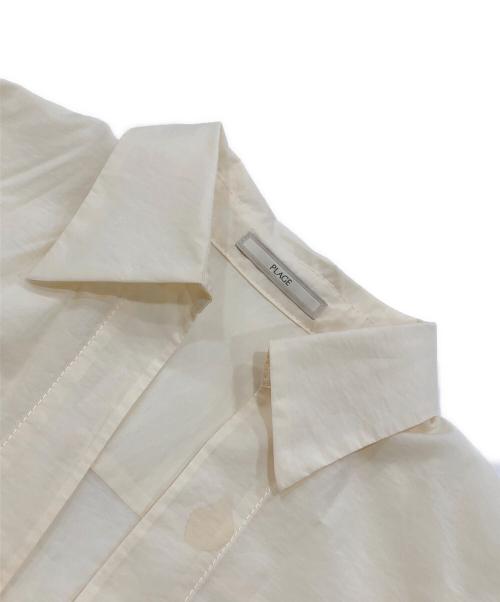 Plage（プラージュ）Plage (プラージュ) ナイロンシアーバンドカラーシャツ アイボリー サイズ:Mの古着・服飾アイテム