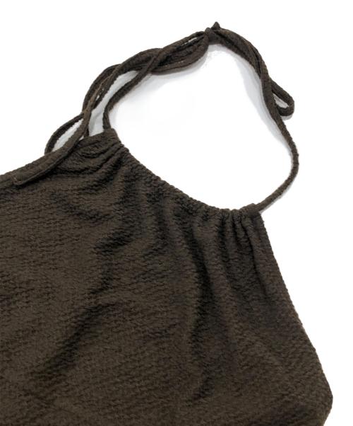 COLLAGE GALLARDAGALANTE（コラージュ ガリャルダガランテ）COLLAGE GALLARDAGALANTE (コラージュ ガリャルダガランテ) ホルターネックセットワンピース ブラウン サイズ:Freeの古着・服飾アイテム