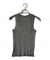 PLEATS PLEASE (プリーツプリーズ) ノースリーブプリーツカットソー グレー サイズ:3：6000円