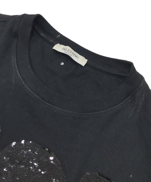 VALENTINO（ヴァレンティノ）VALENTINO (ヴァレンティノ) GOODLOVEラメTシャツ ブラック サイズ:Sの古着・服飾アイテム