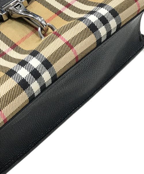 BURBERRY（バーバリー）BURBERRY (バーバリー) LL SM MACKEN DE2 BLACK BK ベージュ×ブラックの古着・服飾アイテム