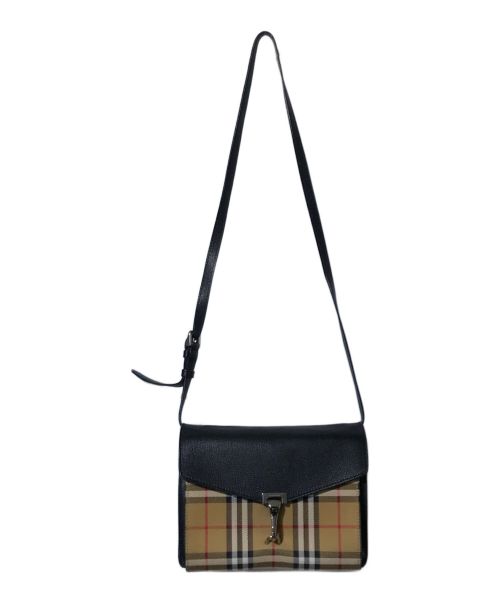 BURBERRY（バーバリー）BURBERRY (バーバリー) LL SM MACKEN DE2 BLACK BK ベージュ×ブラックの古着・服飾アイテム