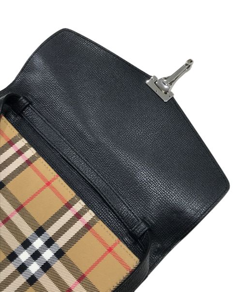 BURBERRY（バーバリー）BURBERRY (バーバリー) LL SM MACKEN DE2 BLACK BK ベージュ×ブラックの古着・服飾アイテム